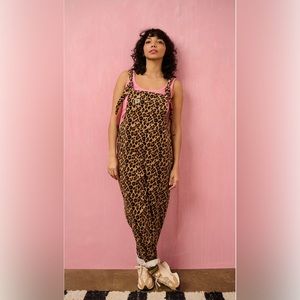Lucy and Yak Dungarees Leo Print UK 16L/ US 12 NWT